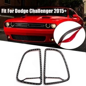Red Air Outlet Vent Cover For Dodge Challenger 2015~2023 REAL HARD Carbon Fiber - Picture 1 of 10