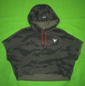 Under Armour Women's Project Rock Fleece Printed SS Hoodie - Size S 1371373-310 - Picture 1 of 8