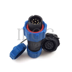 Waterproof connector SP13 9 pin LED Power wire connectors cable connectors IP68  - Picture 1 of 7