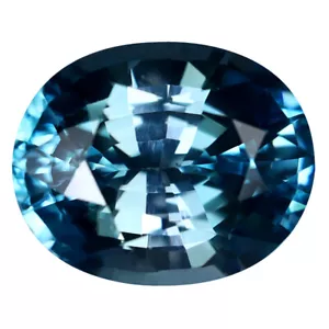 5.62 ct Romantic Oval Cut (11 x 9 mm) Cambodian Blue Zircon Loose Gemstone - Picture 1 of 2