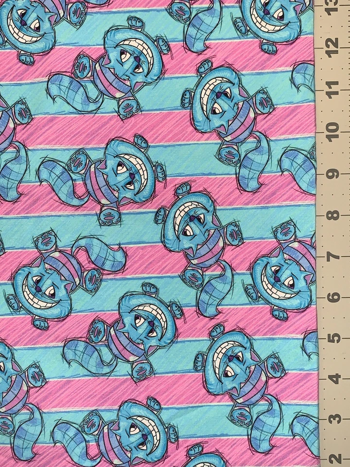 Alice In Wonderland Cheshire Custom Fabric Fat Quarter 18”x28” Cotton Spandex - Image 1 of 1