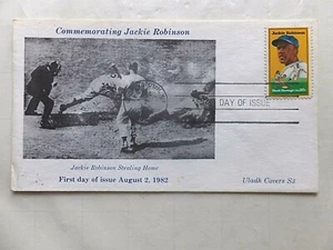 Commemorating Jackie Robinson. 1982 First Day of Issue Robinson Stamp Cover.   - Picture 1 of 1