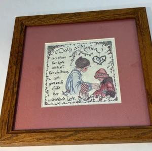 Lynn Norton Parker Framed Print Creative Calligraphy 'Only a Mother' Baby Shower - Picture 1 of 6