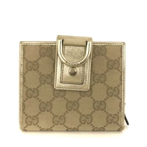 GUCCI Abby GG Logo Canvas Bifold Wallet Beige/8BE0606 - Picture 1 of 8