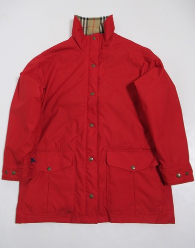 Giacca fodera in pile Burberrys da uomo rossa taglia S made in USA