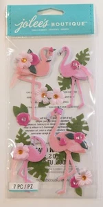 RARE Jolee's Pink Flamingos Scrapbooking Stickers - Picture 1 of 2