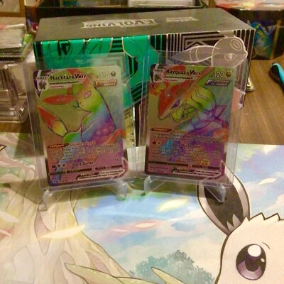 Pokemon Drachenwandel Chase Hits  🌈 Nachtara + 🌈 Rayquaza TOP MINT - Bild 1 von 3