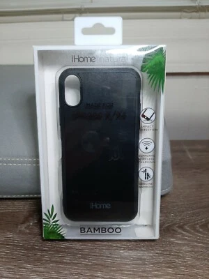 FUNDA iHome iPHONE X/xs BAMBÚ/NEGRO SOPORTA CARGA INALÁMBRICA Foto 1 de 4