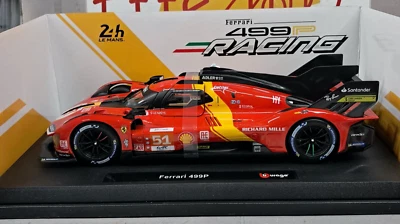 BURAGO 1/18 - FERRARI 499P 2023 N° 51  WINNER LE MANS PIER GUIDI GIOVINAZZI - Photo 1/3