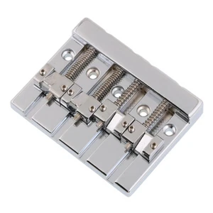 4 String High Mass Bass Bridge with Zinc Saddles Tailpiece for Jazz Bass Chrome - Picture 1 of 6