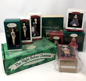 Lot Of Hallmark Keepsake Ornaments Vintage Complete With Box, Barbies And Santas - Picture 1 of 24