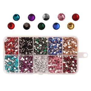 9000Pcs Round Flatback Round Embellishments Crafts Jewelry Making Wedding - Picture 1 of 4