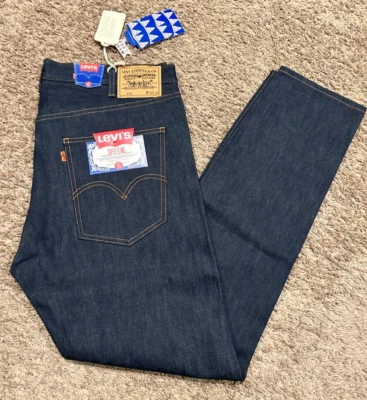ROPA VINTAGE LEVI'S LVC 606 JEAN DELGADO HECHO EN EE. UU. RÍGIDO 38X34 NUEVO CON ETIQUETAS 30605-0030 B16 Foto 1 de 4