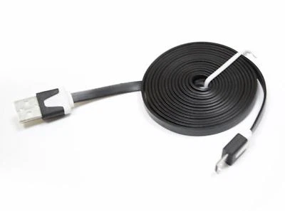 NTJ Flat Noodle MICRO USB Charger Cable for SAMSUNG S7 NOKIA LG HTC smart phones - Image 1 of 4