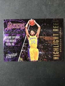2016-17 Panini Prestige Highlight Reel #9 Brandon Ingram Los Angeles Lakers Rain - Picture 1 of 2