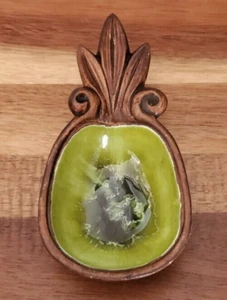 Vintage 1962 Treasure Craft Pottery Little Pineapple Ceramic Trinket Mini 5" - Picture 1 of 10