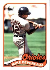 1989 Topps Traded TIFFANY #23T Mike Devereaux BALTIMORE ORIOLES