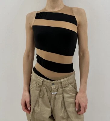 Body Giorgio Armani x Wolford Vintage Rayas Talla S Foto 1 de 4