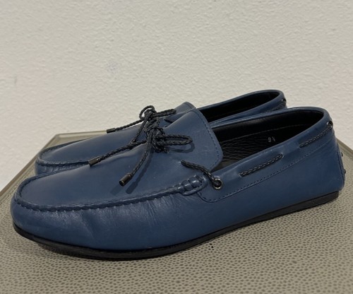 TOD’S Mocassini da guida TOD'S Gommino City da uomo in pelle blu 9 5 (adatta 10 5 US)