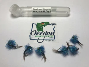 Martillo Steelhead azul #8, 6 moscas. ¡Envío GRATIS en todos los artículos adicionales! - Imagen 1 de 5