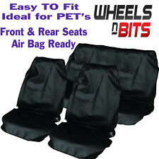Car Seat Covers Waterproof Nylon Full Set Protectors Black to fit Mitsubishi 4x4