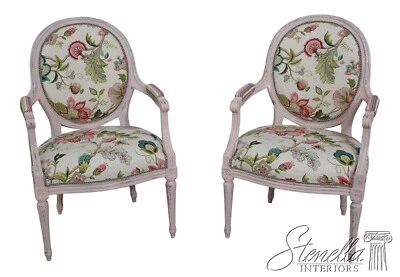 L61971EC: Par de sillones tapizados estilo Luis XVI rosa francés Foto 1 de 4