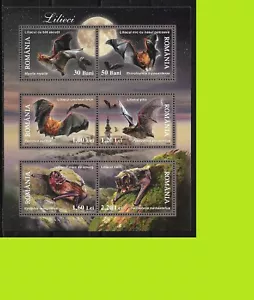Romania 2006 pipistrelli - animali - foglio souvenir - nuovi di zecca - Foto 1 di 1