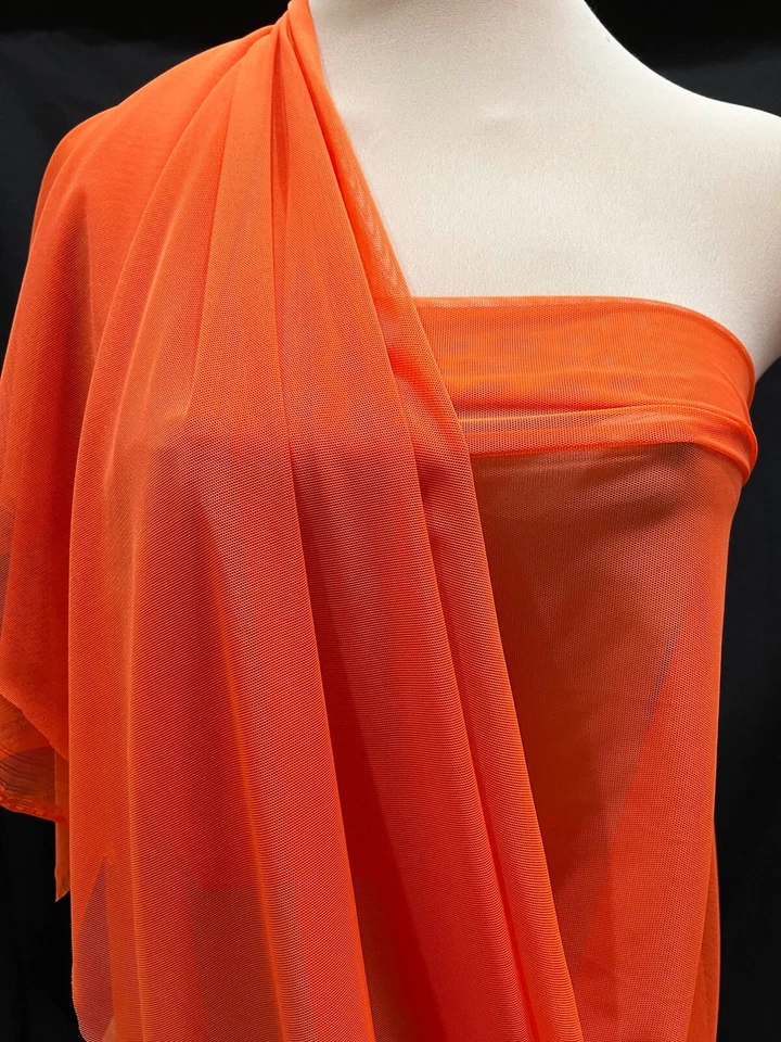 DISFRAZ DE BAILE POWER MESH 4 VÍAS TELA ELÁSTICA PIMENTÓN/NARANJA 1 YD Foto 1 de 1