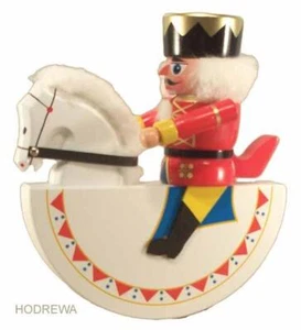 Cavaliere Re 19 cm NUOVO Schiaccianoci Schiaccianoci Statua di Natale Legno Monti Metalliferi - Foto 1 di 1