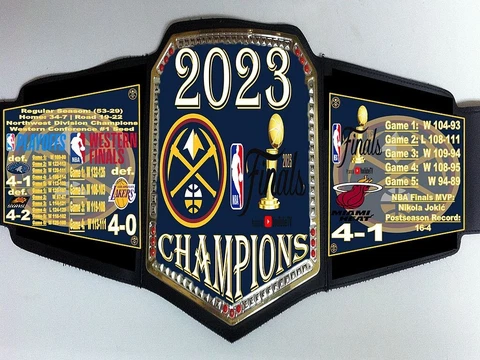 Denver Nuggets 2023 NBA Finals World Champions Championship Belt Cover
