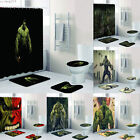The Hulk Badezimmer 4-teilig Duschvorhang rutschfeste Badematte WC Deckel Abdeckung Geschenk