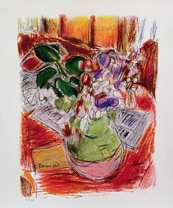 Pierre Bonnard BOUQUET ON TABLE Facsimile Signed Limited Edition Giclee 17 x 12" - Picture 1 of 3
