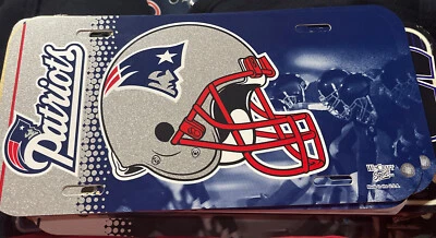 Matrícula de plástico vintage de los New England Patriots 2002 Foto 1 de 2