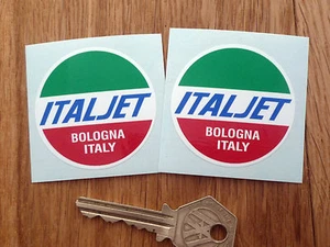 PEGATINAS ITALJET Motociclomotor Scooter Par de 50 mm Grifon Clásico Bolonia Italia - Imagen 1 de 1