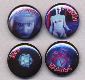 TRON Badges four Button Pins set - RETRO COOL ! - Picture 1 of 1