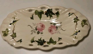 Crownford Giftware Inglaterra Plato de Porcelana Reticulado Rosas e Hiedra De Colección Ovalado P - Imagen 1 de 5