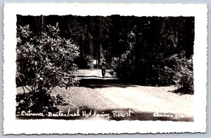 K40/ Breitenbush Hot Springs Detroit Oregon RPPC Postcard c1930 Entrance 442 - Picture 1 of 2
