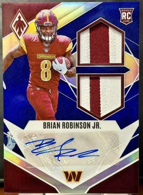 Brian Robinson Jr. Rookie Dual Patch Auto - RPA #'d /15 💎 2022 Phoenix Football - Image 1 of 2
