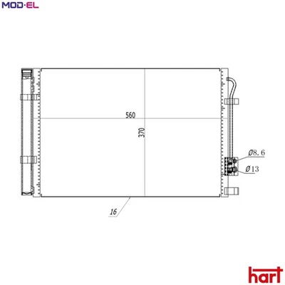 CONDENSER AIR CONDITIONING 621 643 FOR HYUNDAI G4LA 1.2L G4FA 1.4L 4cyl i20 I - Image 1 of 4