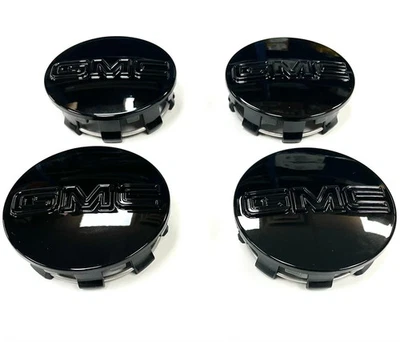 Черные центральные колпаки GM 19333200 2017-2022 GMC Sierra Yukon с 22-дюймовыми колесами кол-во 4 шт от оригинального производителя - Изображение 1 из 4