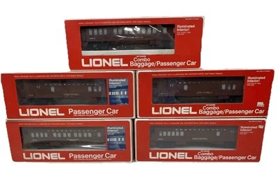 Lionel 6-9510 9512 9514 Pennsylvania Combo Equipaje Coche de Pasajeros Calibre 027 Lote Foto 1 de 4