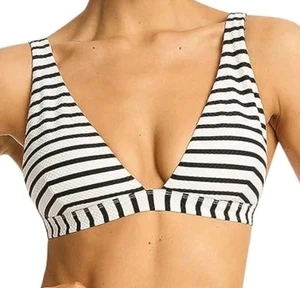 Sea Level Swim Australia Women’s Size 10 Amalfi Longline Tri Top Swim Black - Picture 1 of 5