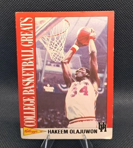 1992 Kelloggs- NBA Basketball Houston Rockets Hakeem Olajuwon Houston Greats - Picture 1 of 2