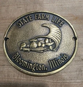 State Farm Life Insurance Bloomington Plaque Cornucopia Cast 1986 thanks billion - Picture 1 of 9