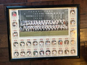 Boston Red Sox 2004 World Series large team photo w/ trading cards poster FRAMED - Picture 1 of 7