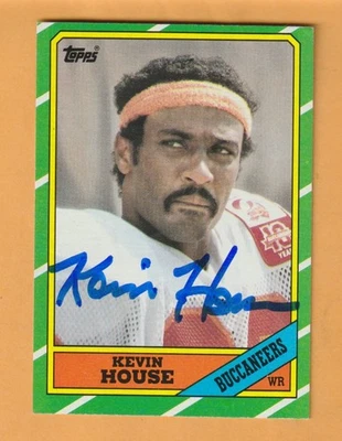 Kevin House Tampa Bay Buccaneers AUTO Signed 1986 Topps Dinged Corner - Image 1 of 2