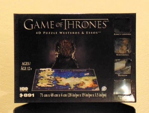Game of Thrones 4D Puzzle Westeros and Essos 891 Pieces Sealed New - Picture 1 of 7