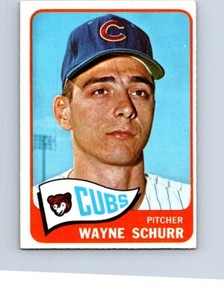VINTAGE BASEBALL CARD TOPPS 1965 CHICAGO CUBS WAYNE SCHURR  NO353 