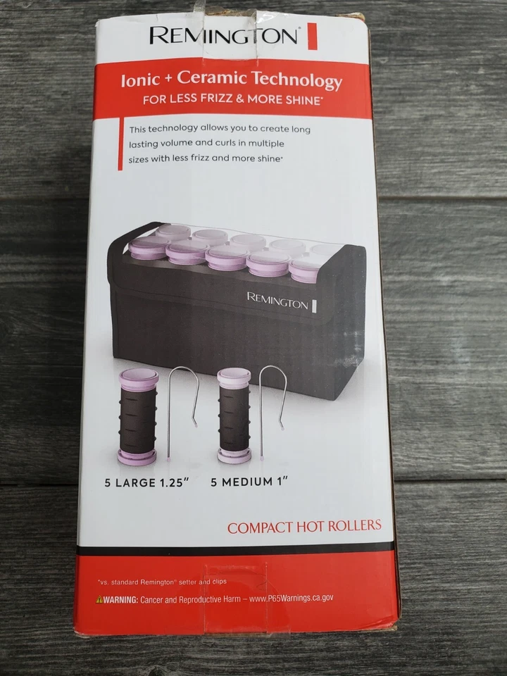 Remington H-1015 Compacto Cerámica 10 Hot Rollers 1 1/4" Grande y 1" Tamaño Mediano Foto 1 de 4