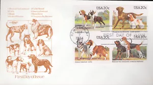 1984 FDC - Scott# 2098-2101 - Dogs - Block of 4 - Artmaster - Picture 1 of 1